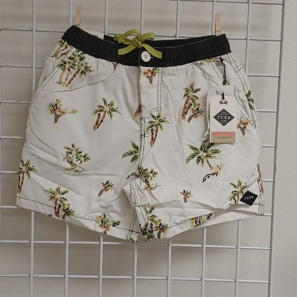 Critical Slide Society - Men's Beach Shorts-  Kahuna Board Short - Blanc - Picture 1 of 3